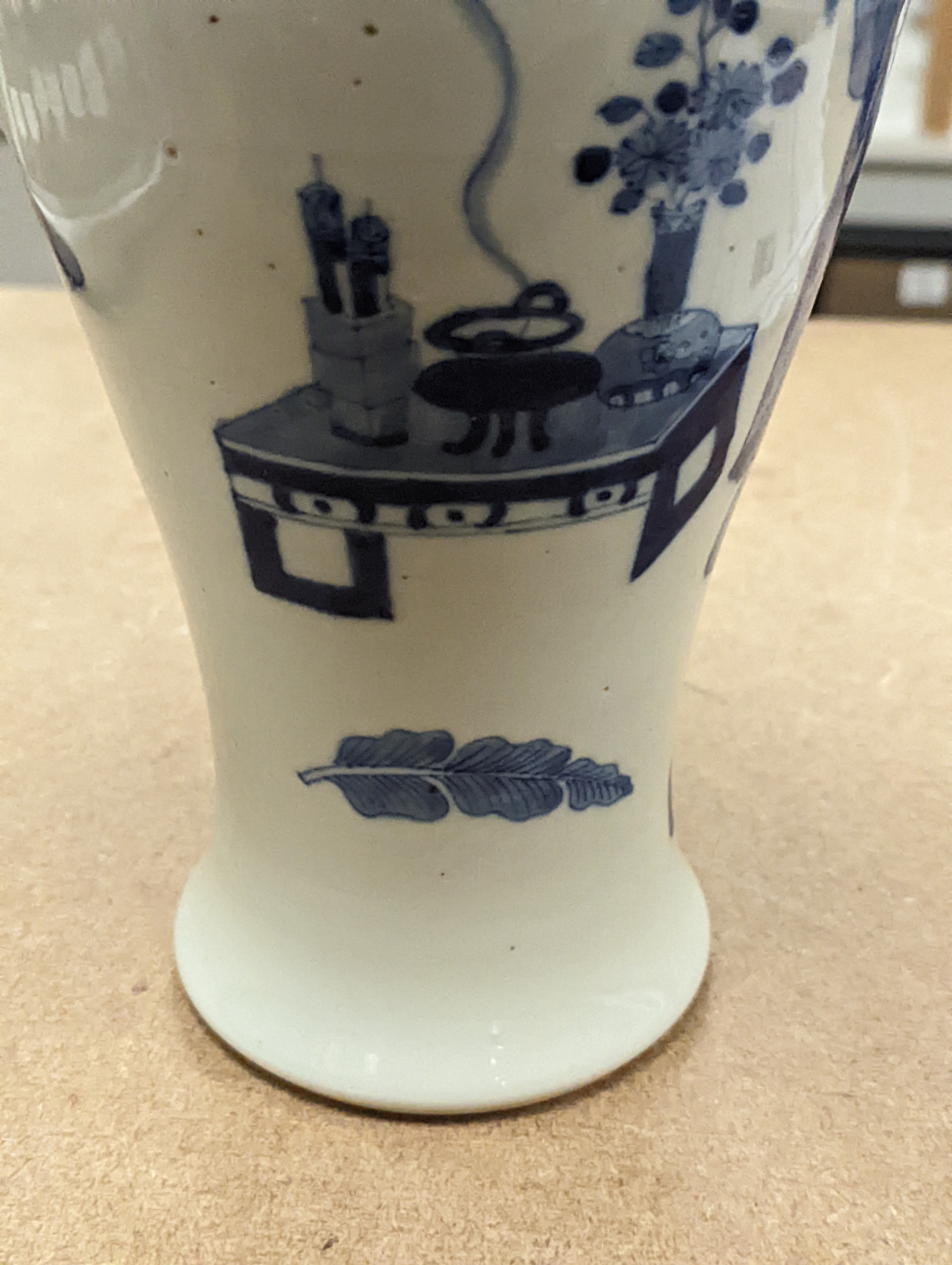 A Chinese underglaze blue baluster vase, 30 cms high.